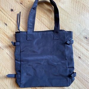 New! Chocolate brown zipper tote